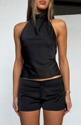 Time Passes Mini Shorts Black