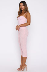 Vibe With Me Lace Capri Pants Baby Pink