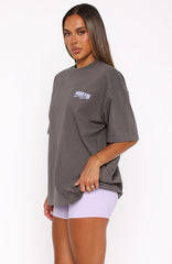 Everything Is Peachy Oversized Tee Charcoal