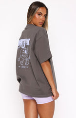 Everything Is Peachy Oversized Tee Charcoal