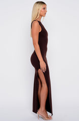 Don't Want To Be Apart Maxi Dress Dark Chocolate