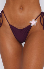 Frangipani Bliss Bikini Bottoms Plum