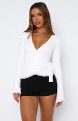 Cater To You Long Sleeve Top Off White