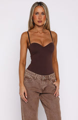 Stuck To You Bodysuit Chocolate