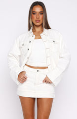 Charlotte Denim Jacket Off White