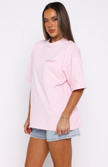 Pretty In Print Oversized Tee Pink