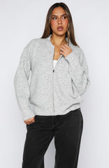 Unbreakable Bond Knit Jacket Grey Marle