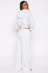 From The Archives Kenzie Wide Leg Sweatpants Grey Marle