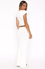 Millionaire Knit Maxi Skirt White
