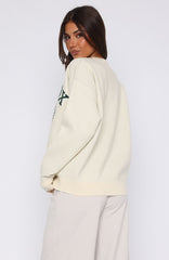 Tennis Club Knit Sweater Cream