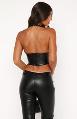 Dreams And Delights PU Bustier Black