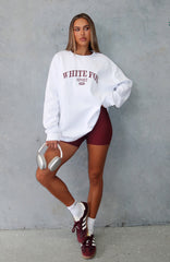 Stand With You Long Sleeve Oversized Tee White