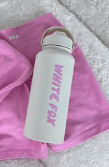 Staying Hydrated Drink Bottle Off 1L White/Pink