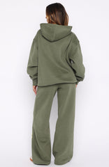 Ready To Go Wide Leg Sweatpants Khaki
