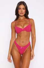 Beachside Bikini Top Fuchsia Gingham