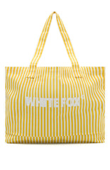 Straight Lines Tote Bag Yellow Stripe