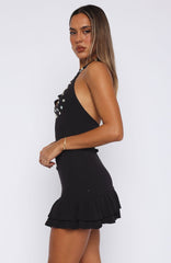 My Own Lane Mini Dress Charcoal