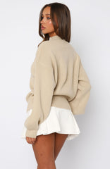 Keep It Classic Knit Sweater Beige