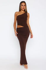 Give Me The Chance Maxi Dress Chocolate
