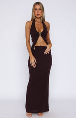 Forever And Ever Maxi Skirt Plum