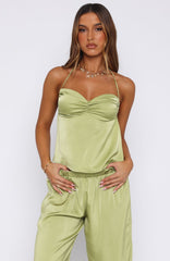 I'd Come Running Halter Top Kiwi