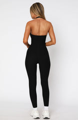 Combat Halter Jumpsuit Black