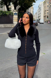 All Bundled Up Knit Cardigan Black