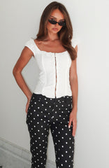Day For It Capri Pants Black/White Polka Dot