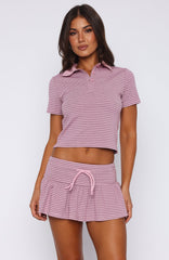 Check The Scores Mini Skirt Pink