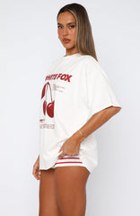 Cherry Jam Oversized Tee White
