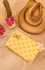 Elodie Pouch Lemon Polka Dot
