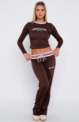 Everything We Do Flare Pants Chocolate