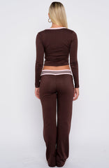 Everything We Do Flare Pants Chocolate