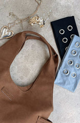 Cariane Shoulder Bag Camel Faux Suede