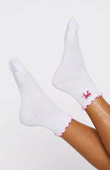 Festive Socks 2 Pack White