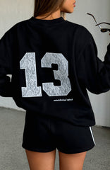 Gave You Everything Oversized Sweater Black