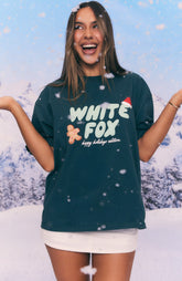 Holly Jolly Christmas Oversized Tee Pine