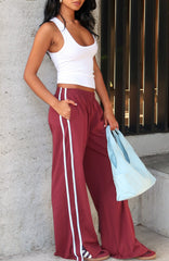 Make Me Promises Pants Burgundy