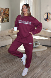 No Hesitation Sweatpants Burgundy