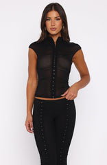 On My Own Wave Top Black