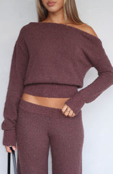 Please Be Mine Knit Sweater Chocolate