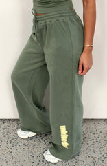 Ready To Go Wide Leg Sweatpants Khaki