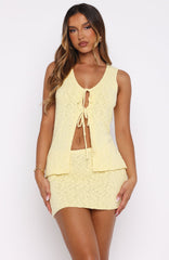Rise Above Knit Top Lemon