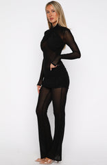 Rue De Romance Long Sleeve Jumpsuit Black
