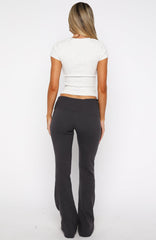 Silent Confessions Knit Pants Charcoal