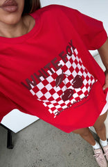 Sweet Cherry Edition Oversized Tee Red