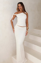 Top To Bottom Maxi Skirt Off White