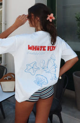 Tropic Dreams Oversized Tee White