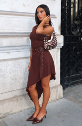 Worth My Time Midi Dress Chocolate