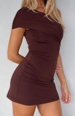You Get The Picture Mini Dress Chocolate
